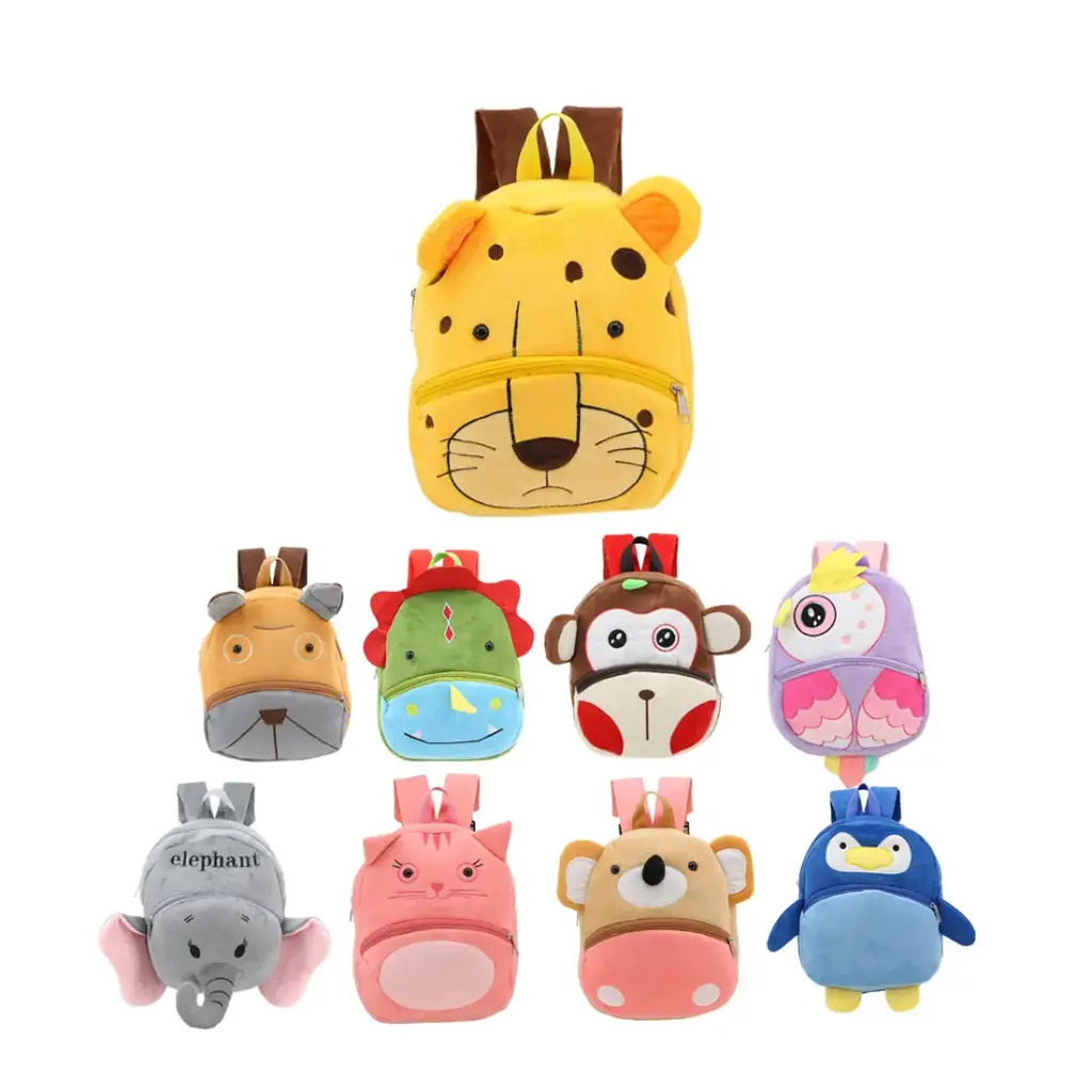 MOCHILA INFANTIL ANIMALITO 2 CIERRES 33 X 27CM ( 91.5900001 / 91.5900002 / 91.5900004 )