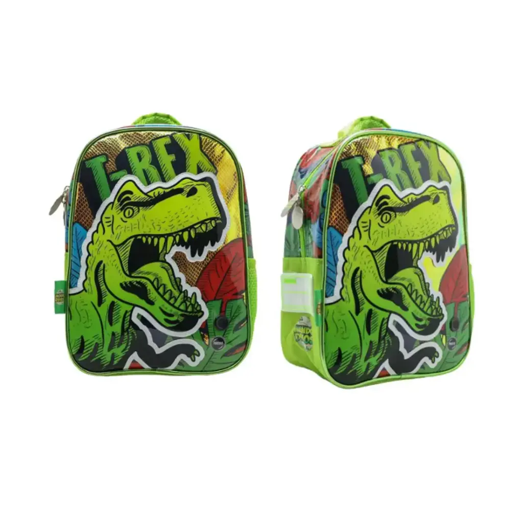 MOCHILA MUNDO DINOS 1 CIERRE 30cm C/ SONIDO ( DI092 )