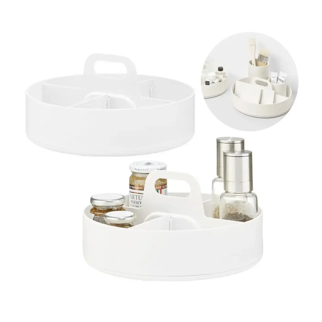 ORGANIZADOR GIRATORIO C/ TAPA P/ ALACENA 25.5 x 11.5cm ( 18113 )