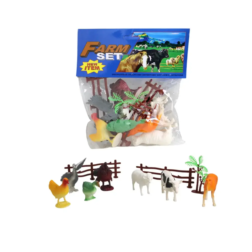 SET ANIMALES DE GRANJA x 10pzs 19 x 23cm e/Bo ( SF666-47 )