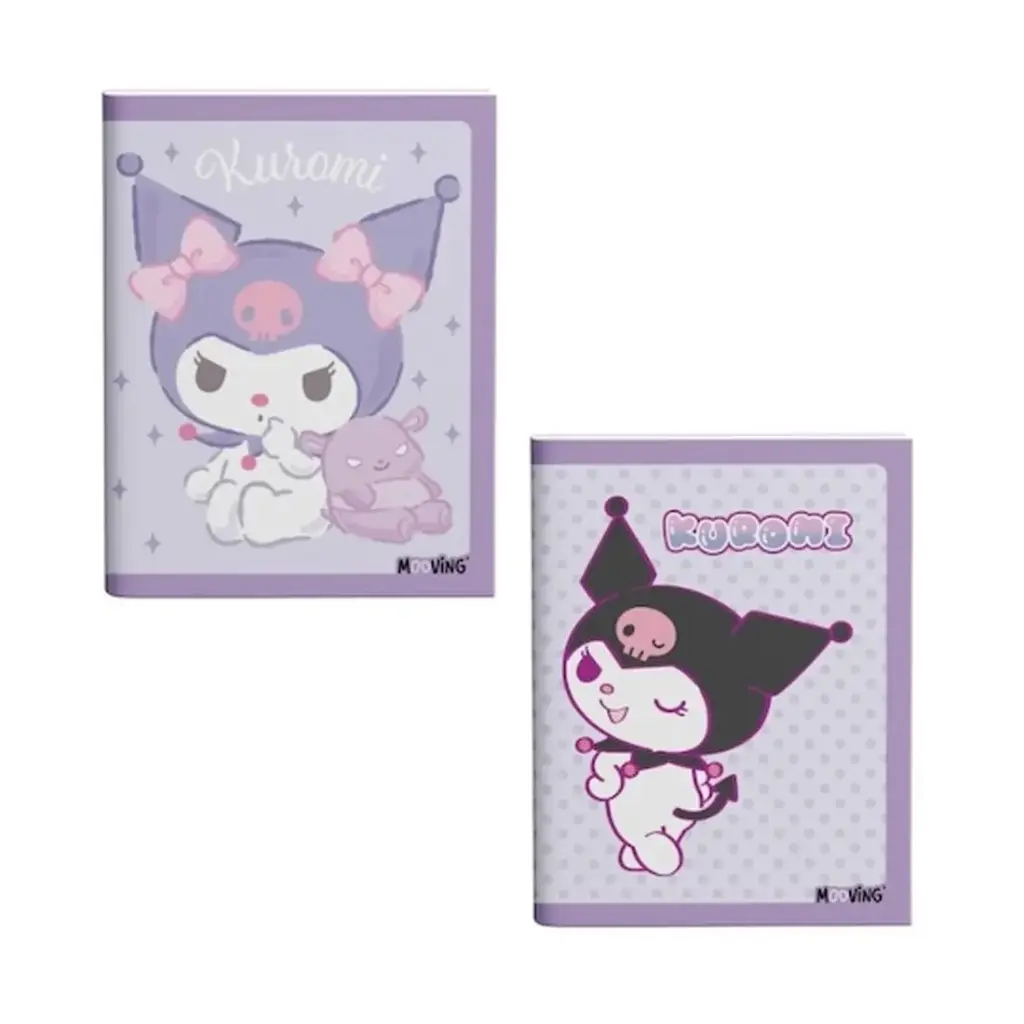 CUADERNO MOOVING T/ FLEXIBLE KUROMI 16 x 21cm x 48hjs ( 1202255 )