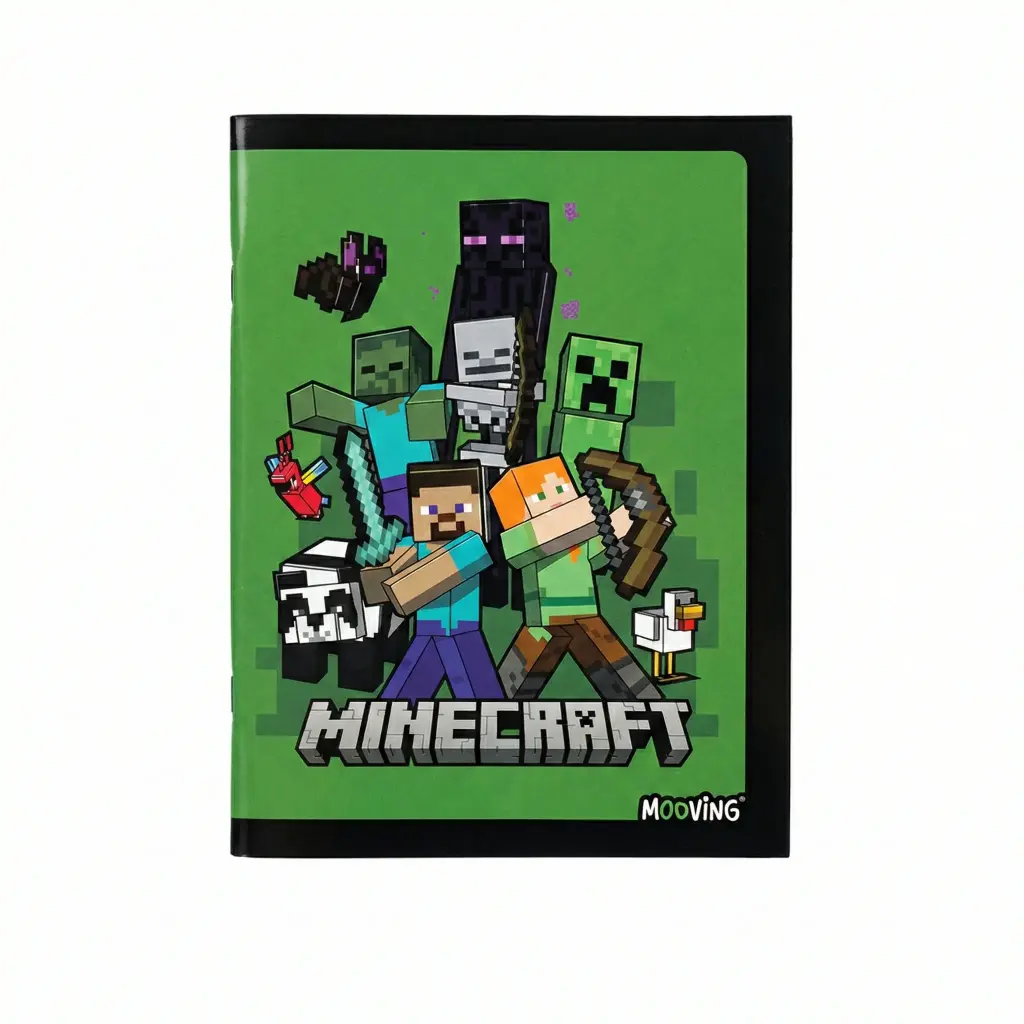CUADERNO MOOVING T/ FLEXIBLE MINECRAFT 16x21CM x 48HJS ( 1202248 ) 