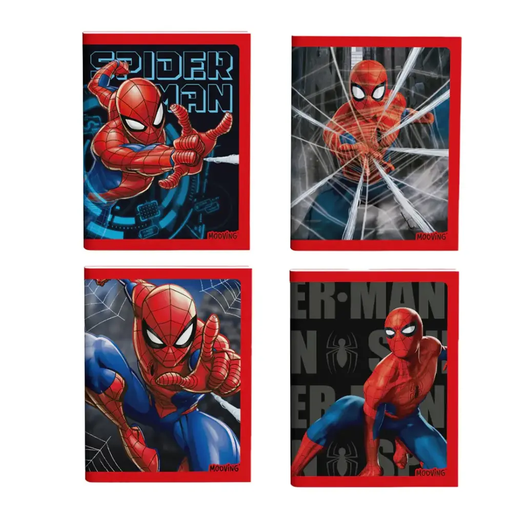 CUADERNO MOOVING T/ FLEXIBLE SPIDERMAN 16 x 21cm x 48hjs ( 1202101 ) 