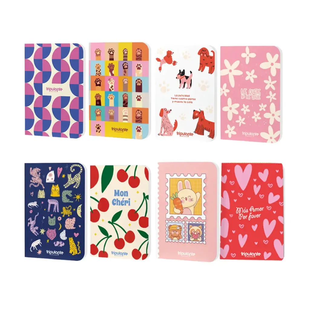 LIBRETA ABROCHADA LISA COLECCIONES 12 x 17cm ( 02PAPE0002/03 )