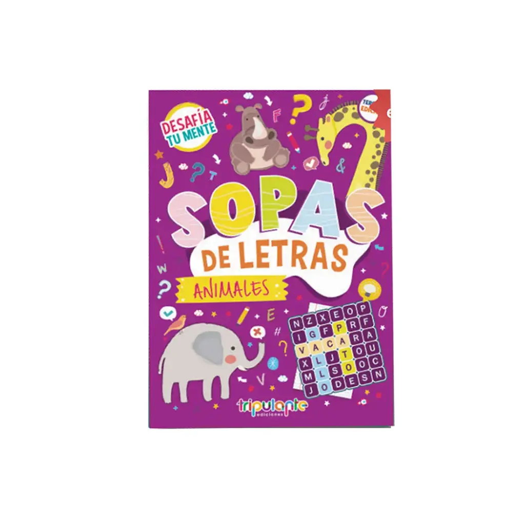 SOPA DE LETRAS TRIPULANTE ANIMALES 28X20CM X16 ( 01ENTR0008 ) 