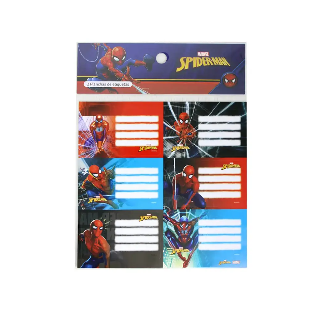 ETIQUETA MOOVING SPIDER-MAN X12 ( 1301101 )