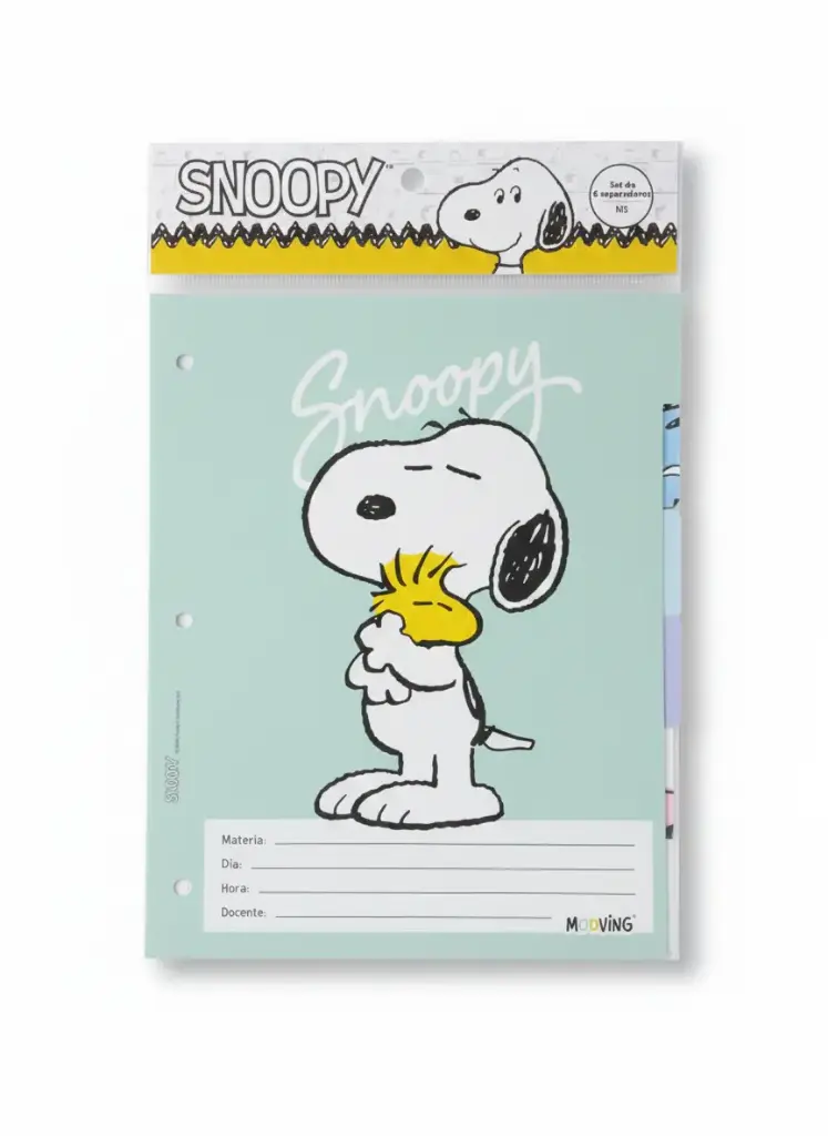 ASIGNATURAS MOOVING N°3 SNOOPY x 6 ( 1101134 )