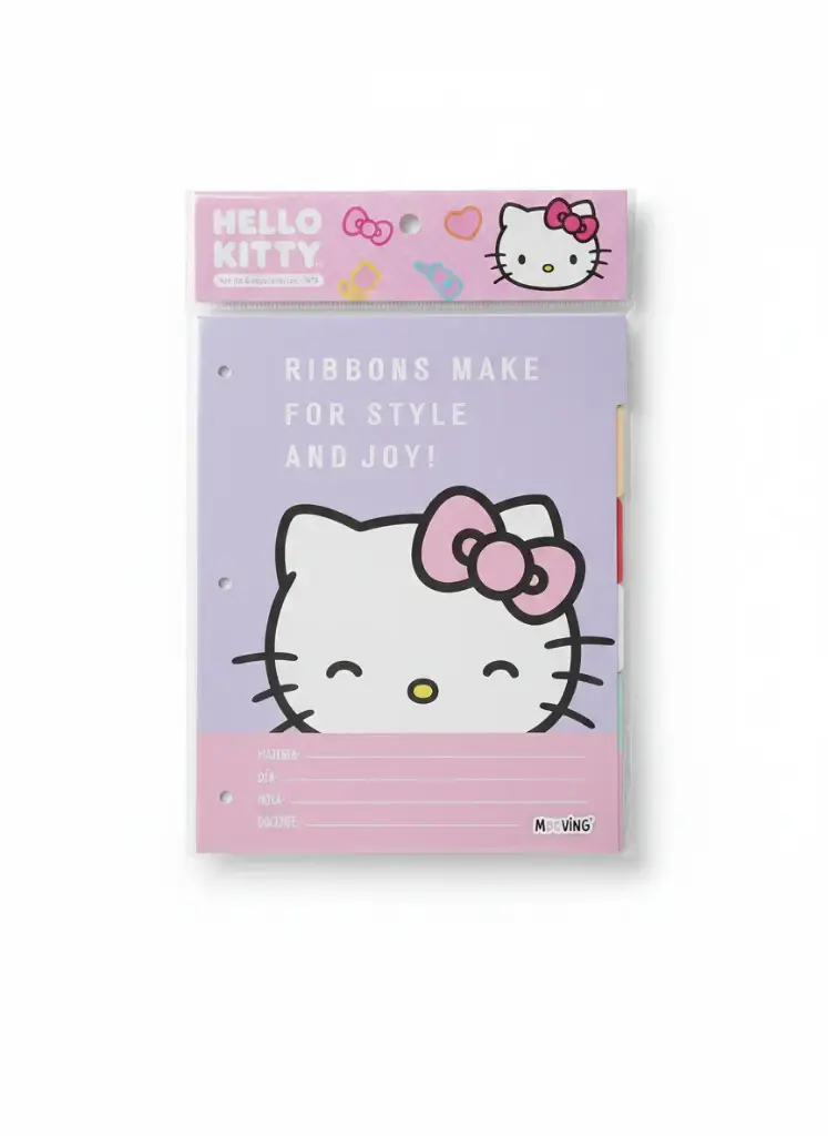 ASIGNATURAS MOOVING N°3 HELLO KITTY x 6 ( 1101165 )