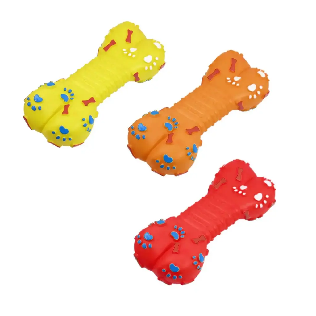 &CHIFLE P/ MASCOTA HUESO COLORES 15.6cm ( DL14969 )