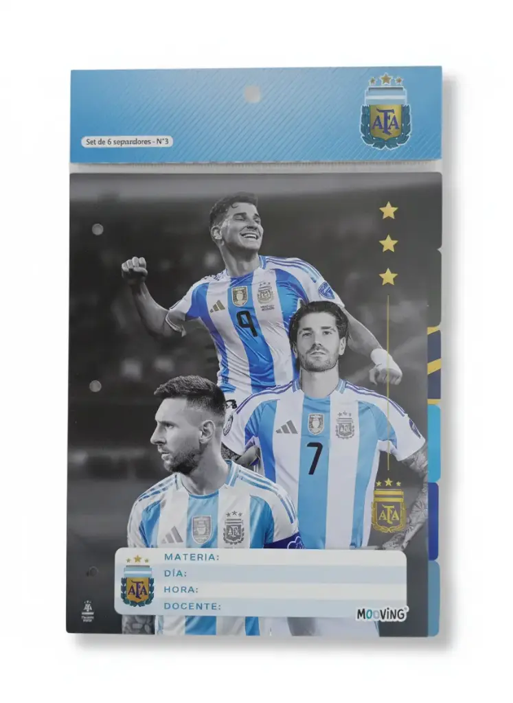 ASIGNATURAS MOOVING N°3 AFA x 6 ( 1101229 )