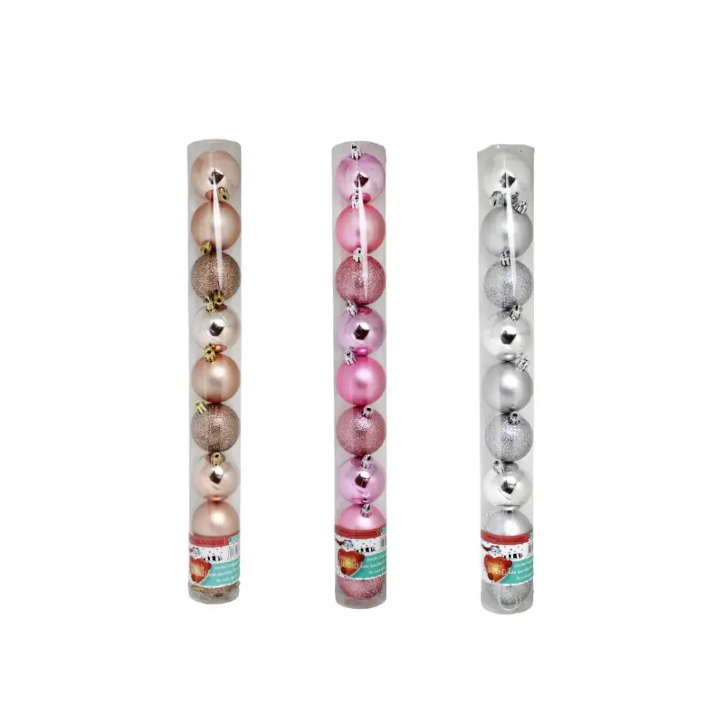 BOLA NAVIDEÑA 5CM X9 E/ TUBO ( NJ-2024-2-A )