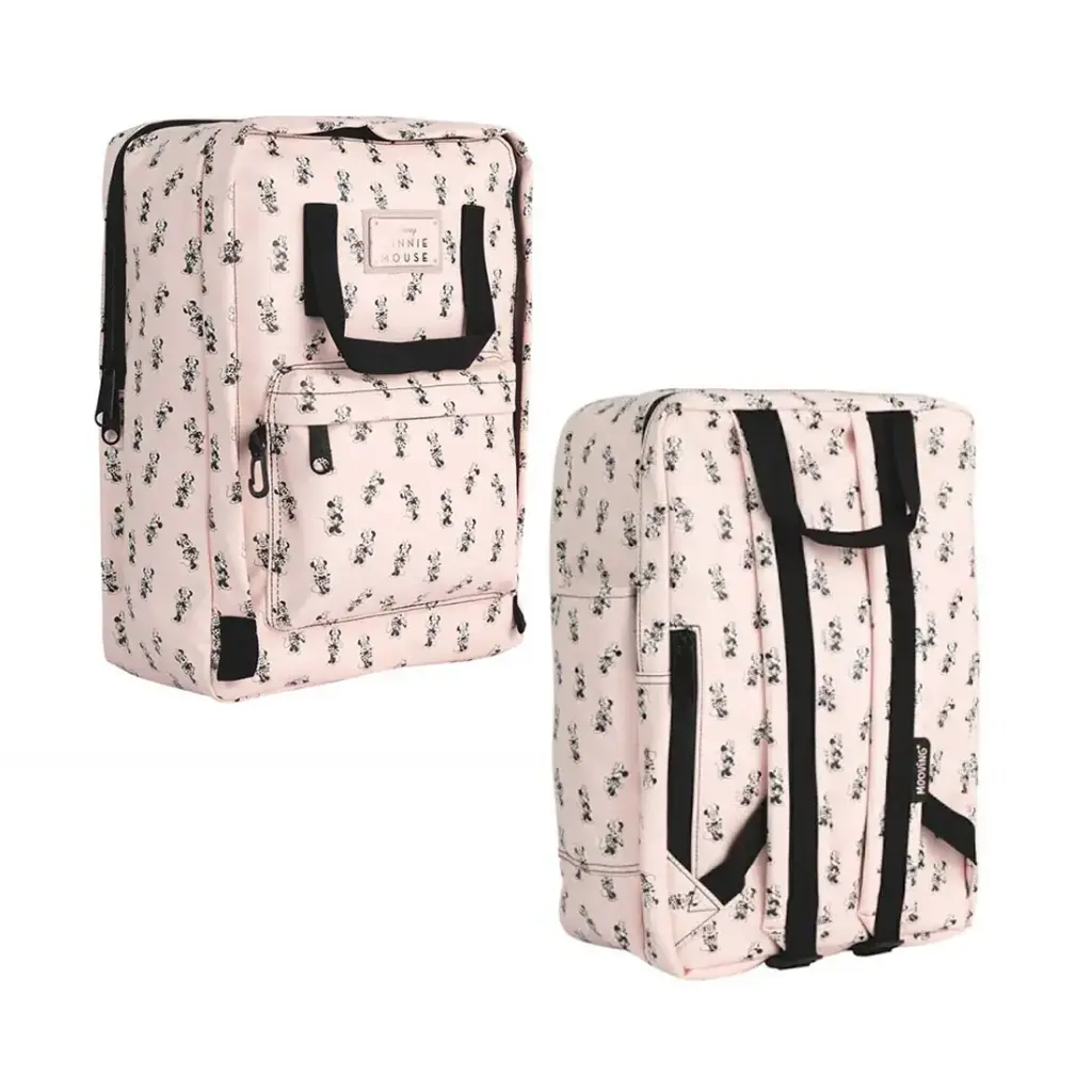 MOCHILA 4 CIERRES MOOVING MINNIE MOUSE PINK ENGOMADA 40 x 28 x 16cm ( 1619226 ) 