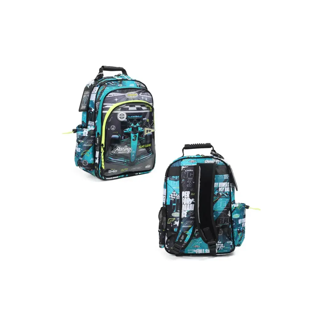 MOCHILA FORMULA UNO 3 CIERRES 30cm ( BT327 )