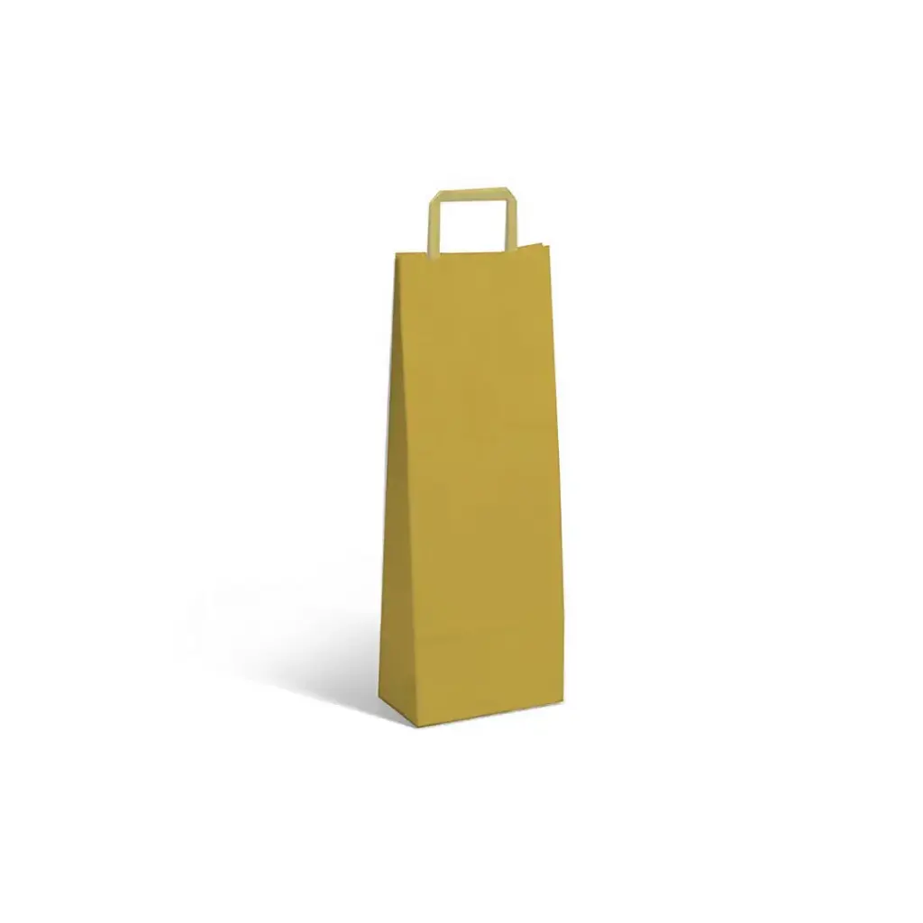 BOLSA P/ REGALO LISA 14 X 8 X 40CM ORO ( 44401370 )