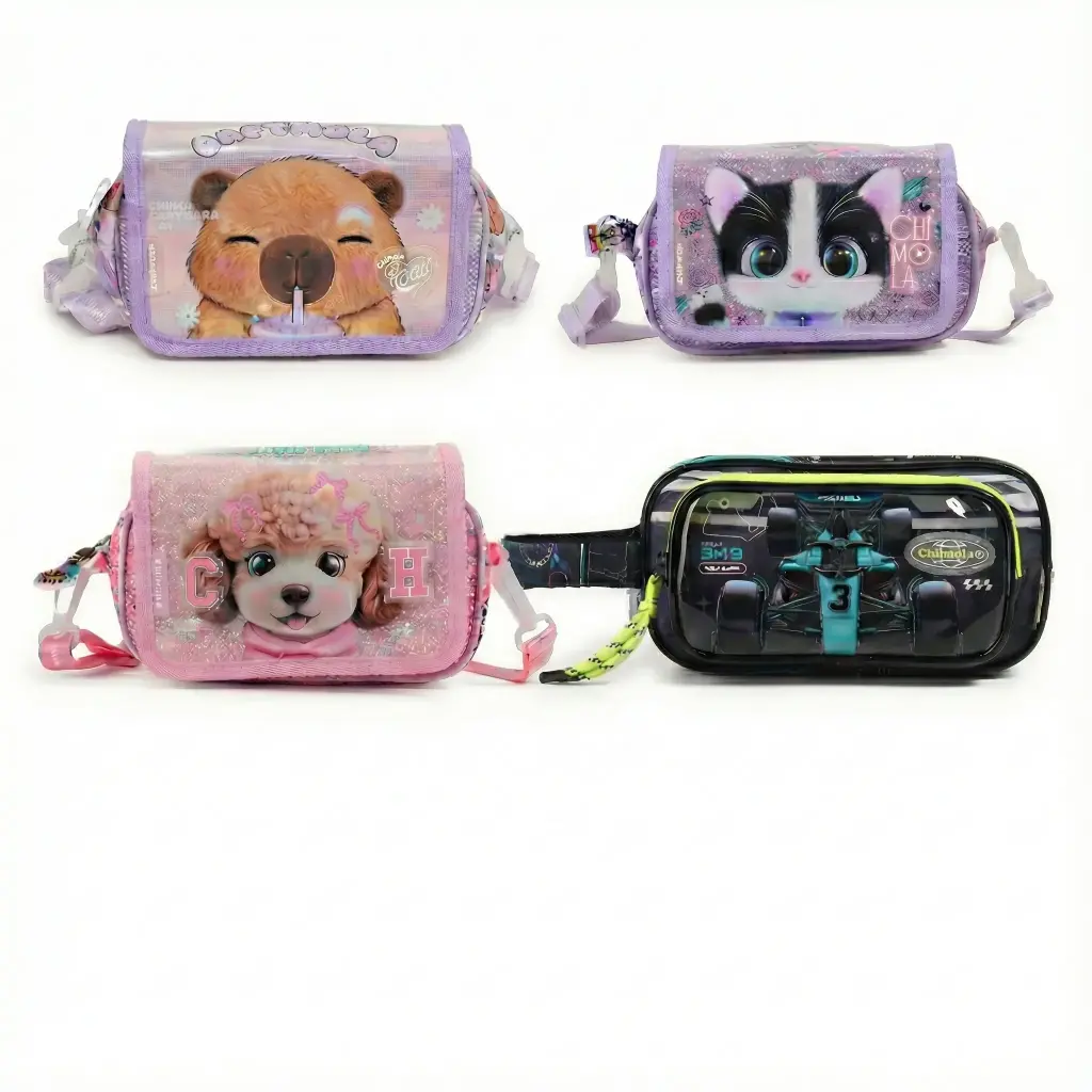 CARTUCHERA PERSONAJES C/ CIERRE 12x22x7.5CM ( BT345/ BT346/ BT347/ BT351 )