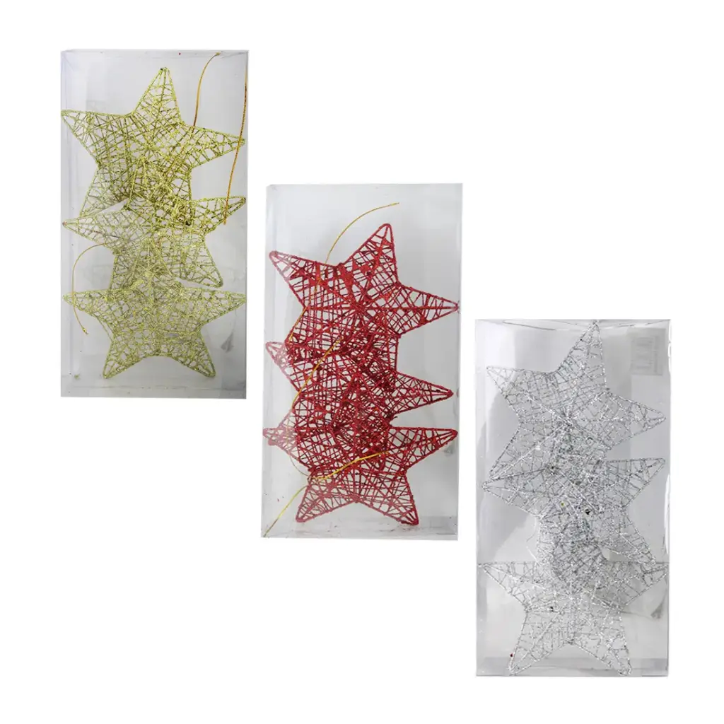 ADORNO NAVIDEÑO ESTRELLA x3 e/Cj ( NS352663 )