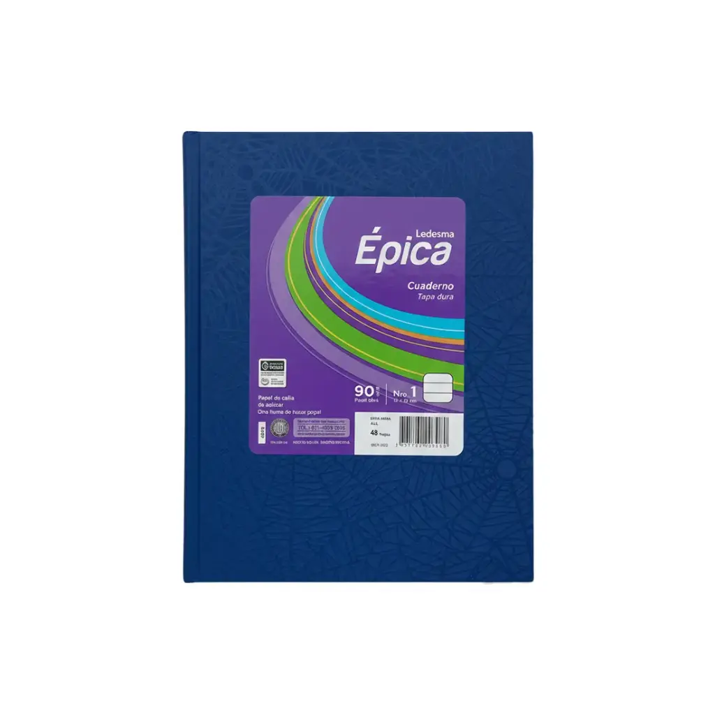 CUADERNO EPICA N1 T/DURA ARAÑA X48 RAYADO AZUL
