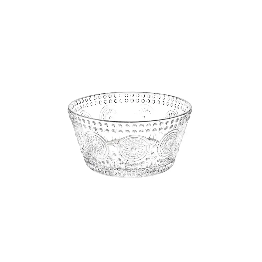 COMPOTERA VIDRIO LABRADO GIRASOL 12 x 5.5cm ( 003-41195 )