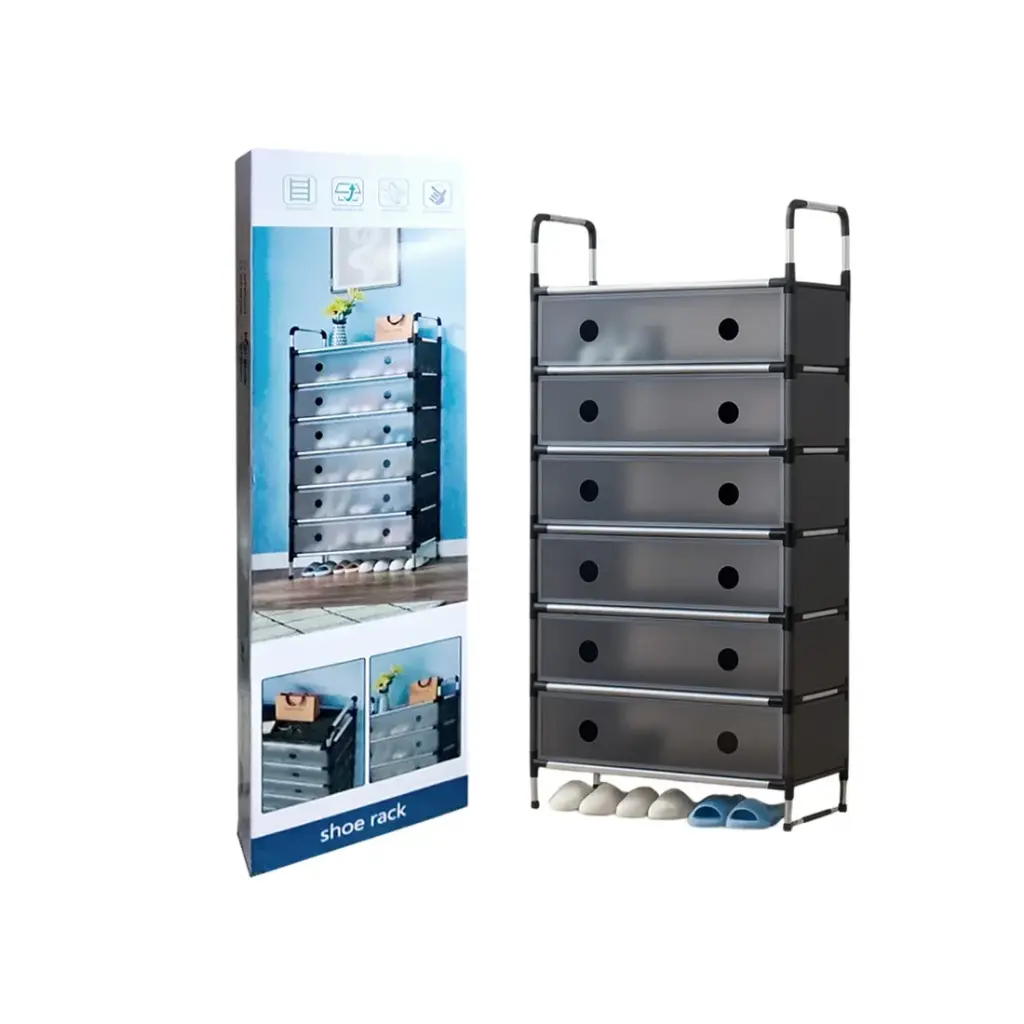 ORGANIZADOR DE ZAPATOS 5 ESTANTES 28cm x 63cm x 110cm e/Cj ( W-6206 )