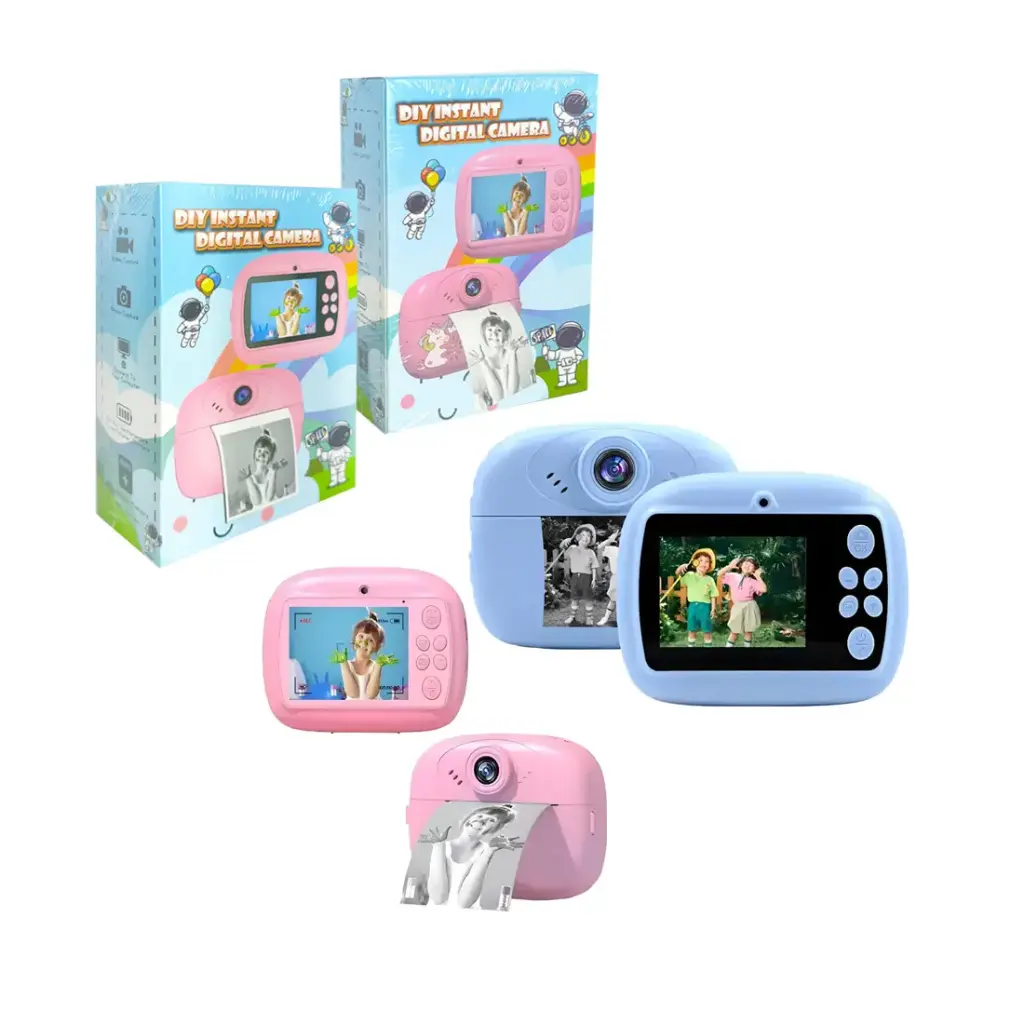 CAMARA DE FOTOS INFANTIL GRABA HD E IMPRIME ByN ( DC-8011 )