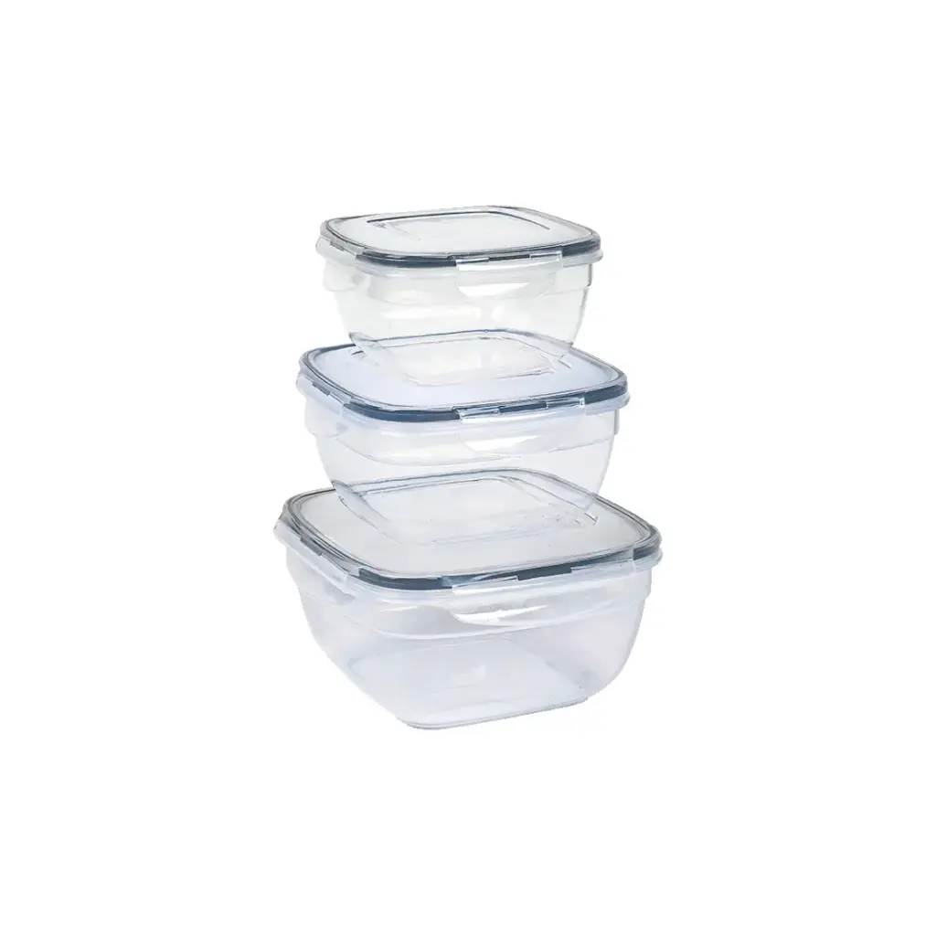 CONTENEDOR HERMETICO FRESH BOX x3 0.6LT 1LT 1.7LT ( LC-300 )