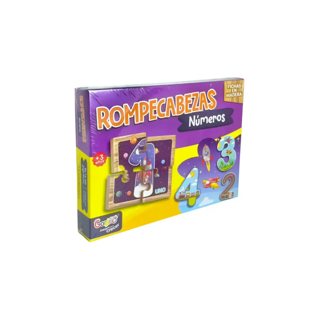 ROMPECABEZAS MADERA NUMEROS X16 E/ CJ ( DID-ROM-1 )