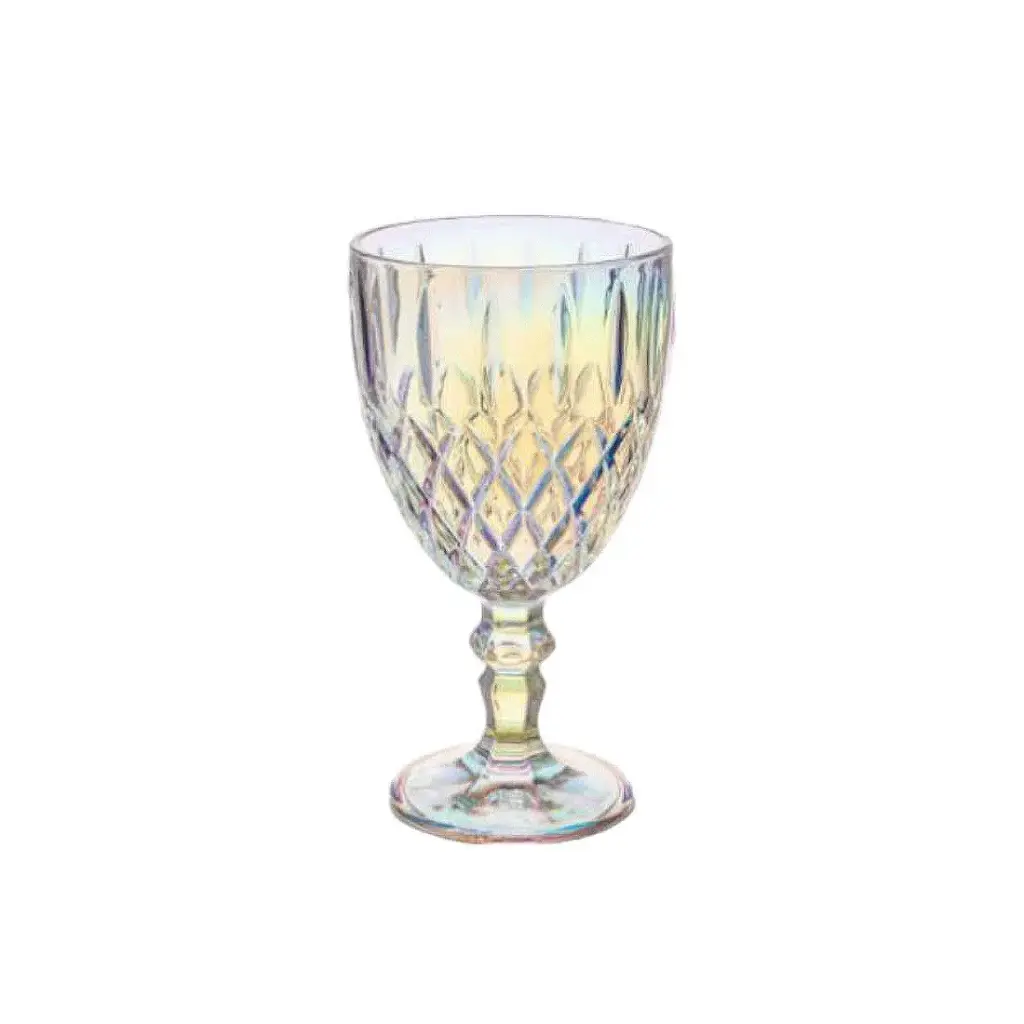 COPA VINO VIDRIO LABRADO PERLADO 250ml ( C5696P )