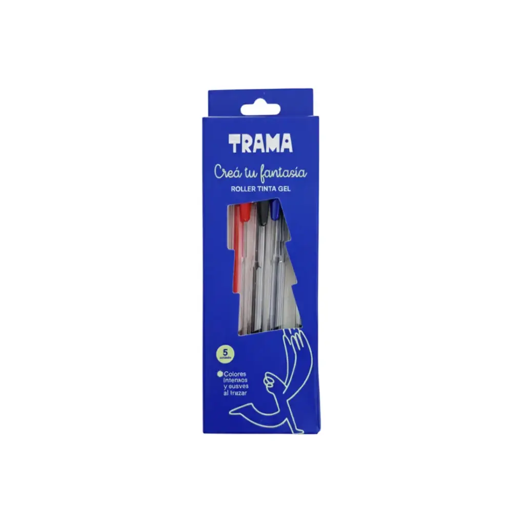LAPICERA TRAMA ROLLER BALL GEL CLASICO x 5 E/ CJ ( 52600 )