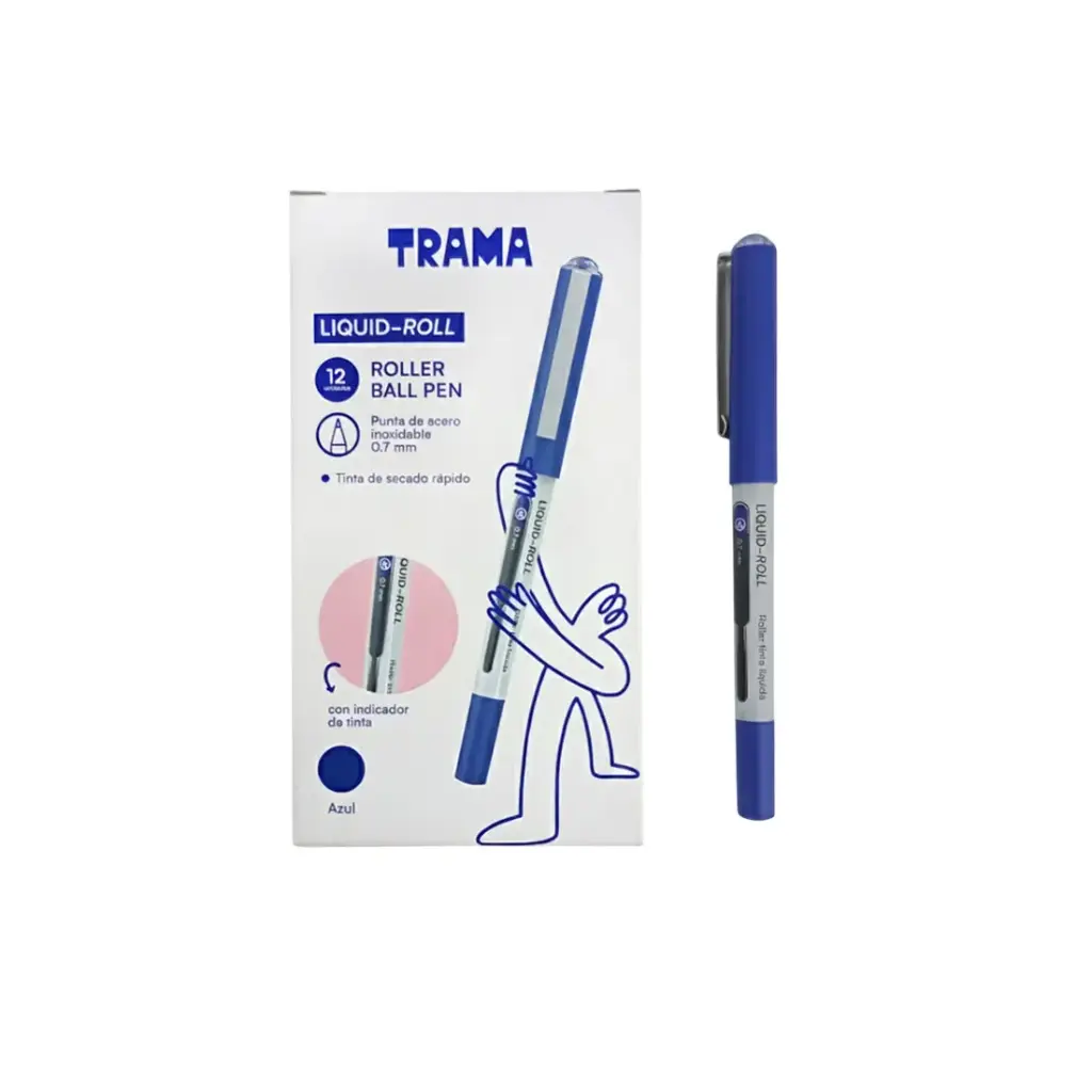 LAPICERA TRAMA LIQUID ROLL AZUL ( 52810 )