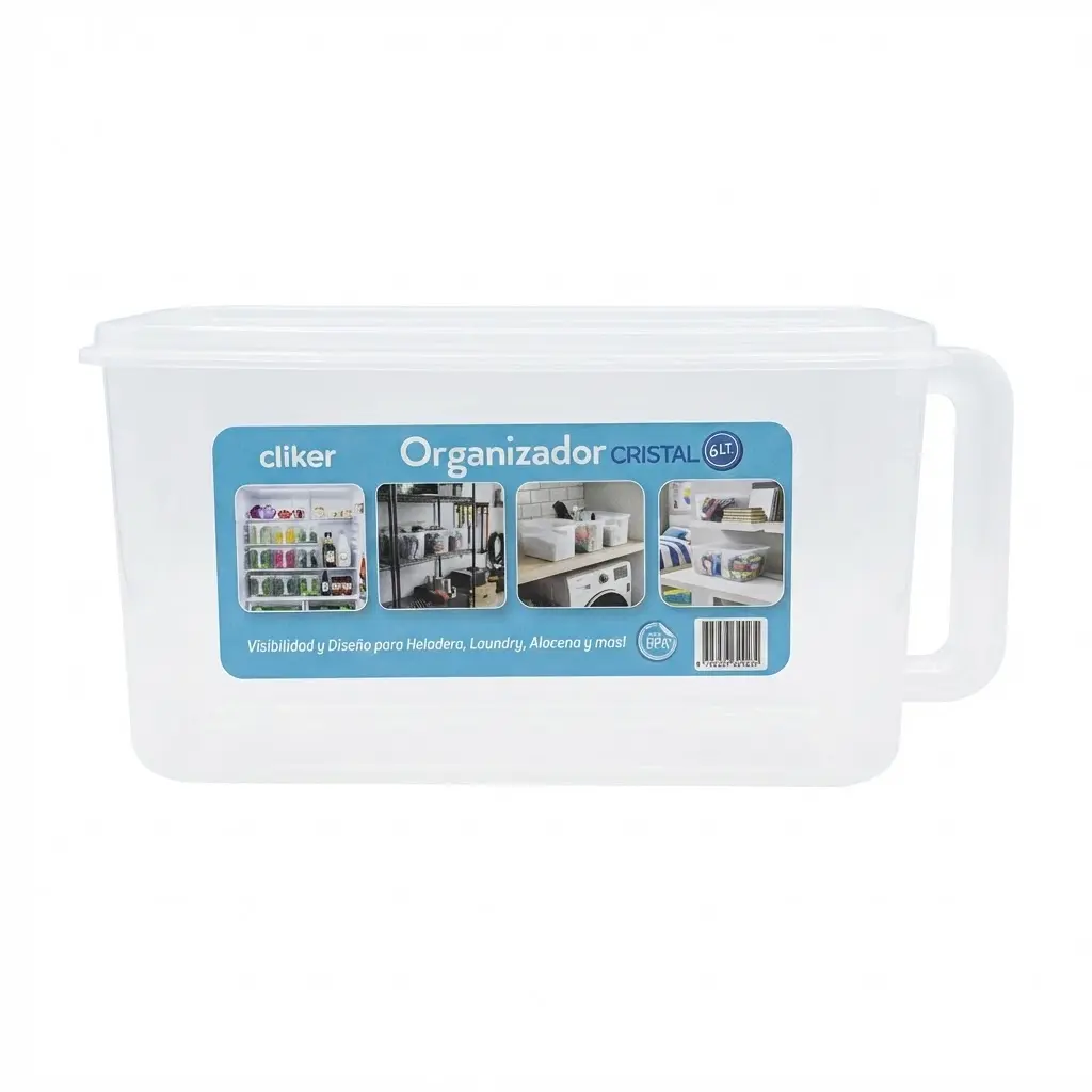 ORGANIZADOR CRISTAL 6LTS 26 X 16 X 14CM ( 2403 )