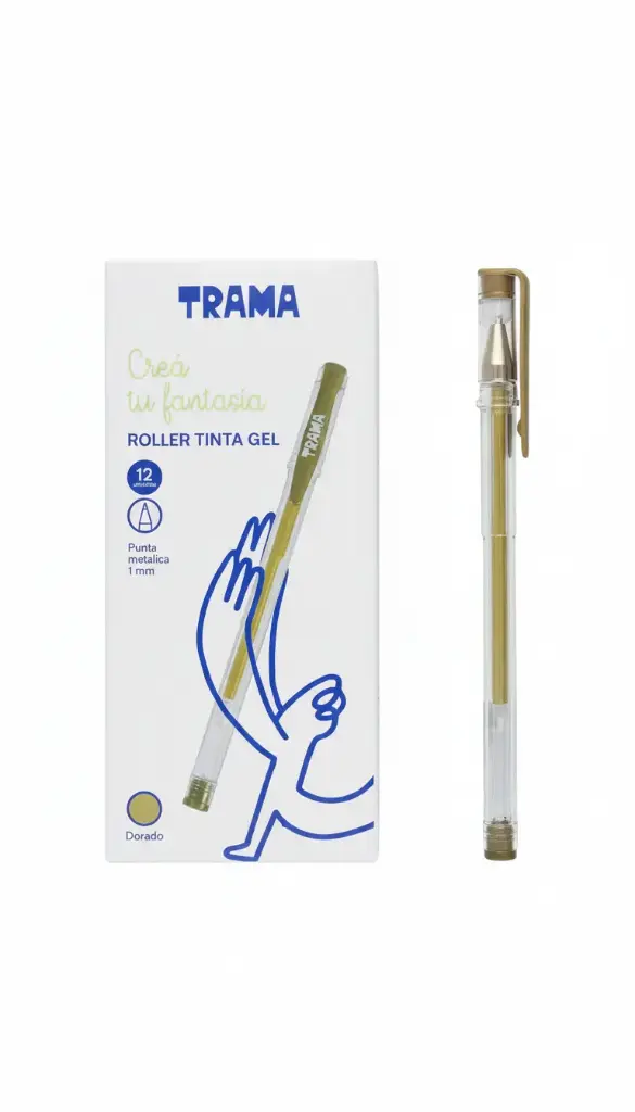 LAPICERA TRAMA ROLLER BALL GEL DORADO