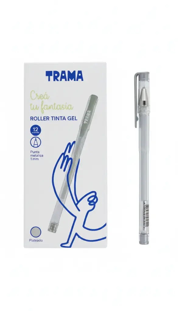 LAPICERA TRAMA ROLLER BALL GEL PLATEADO