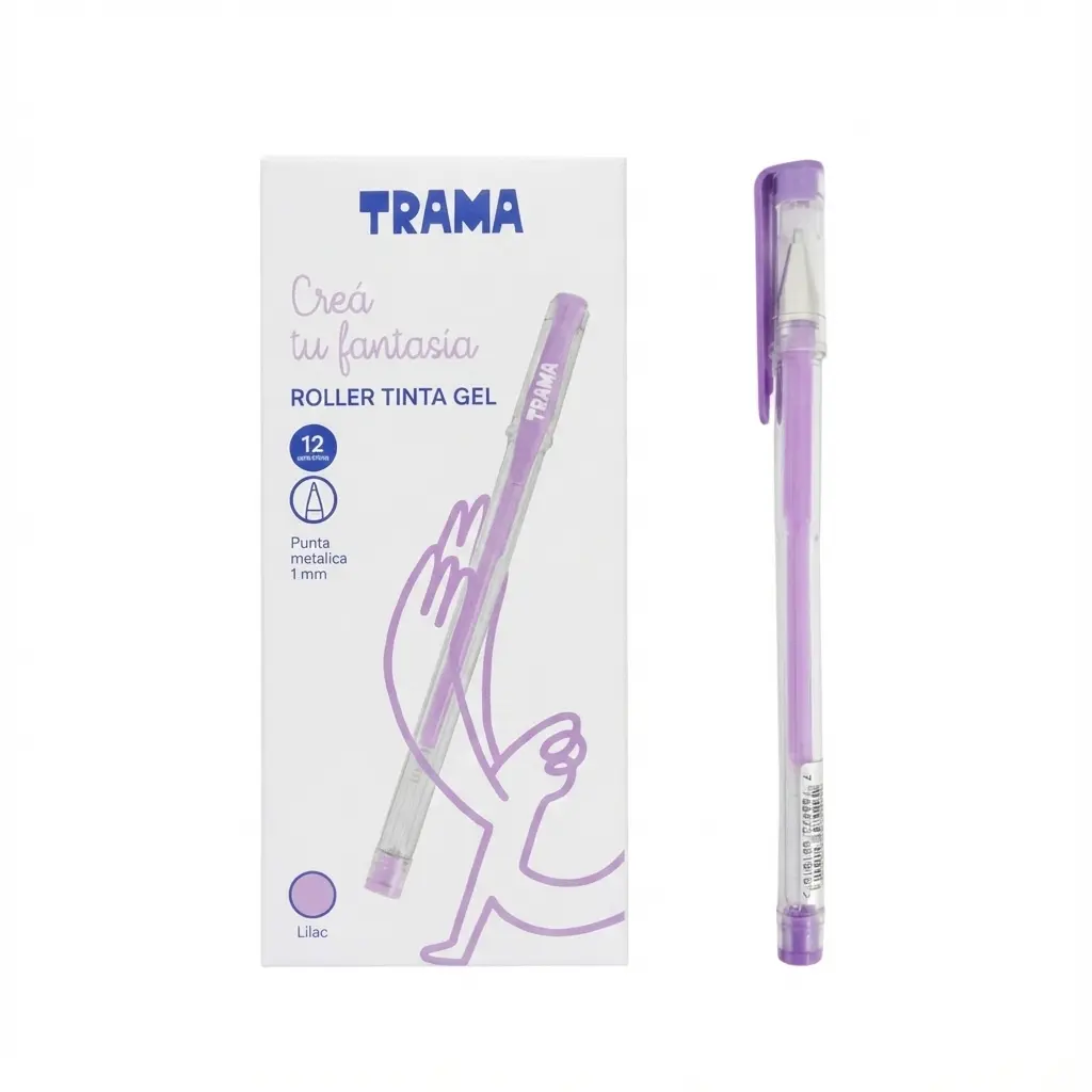LAPICERA ROLLER GEL TRAMA 1.0MM VIOLETA PASTEL