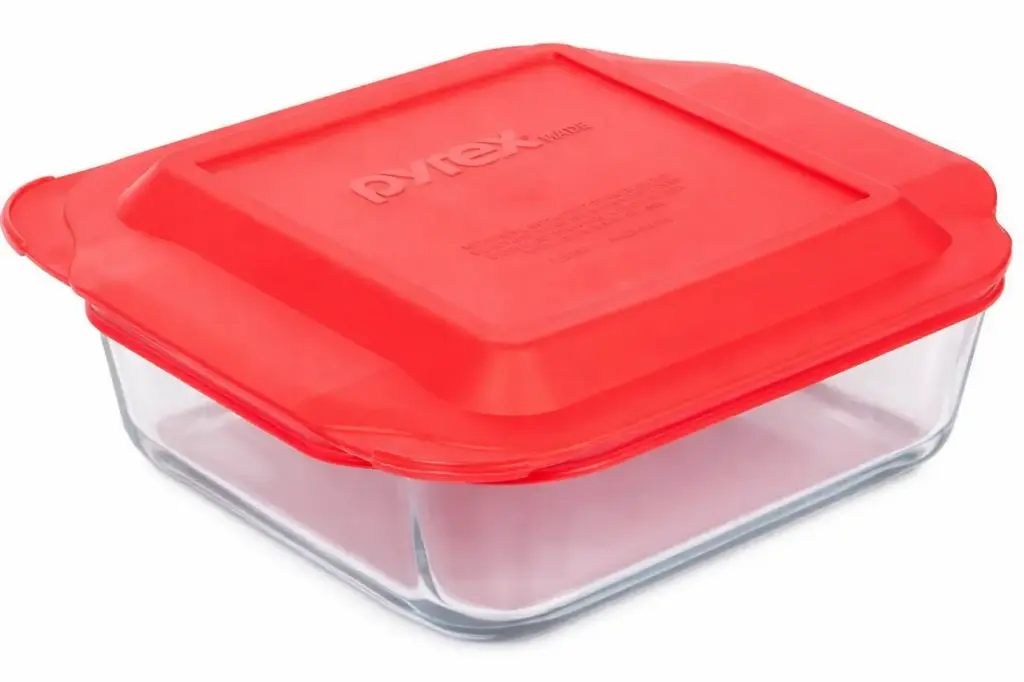 FUENTE CUADRADA C/ TAPA PYREX 20.5 X 20.5 X 5.3CM 1.9LTS ( 1107105 )