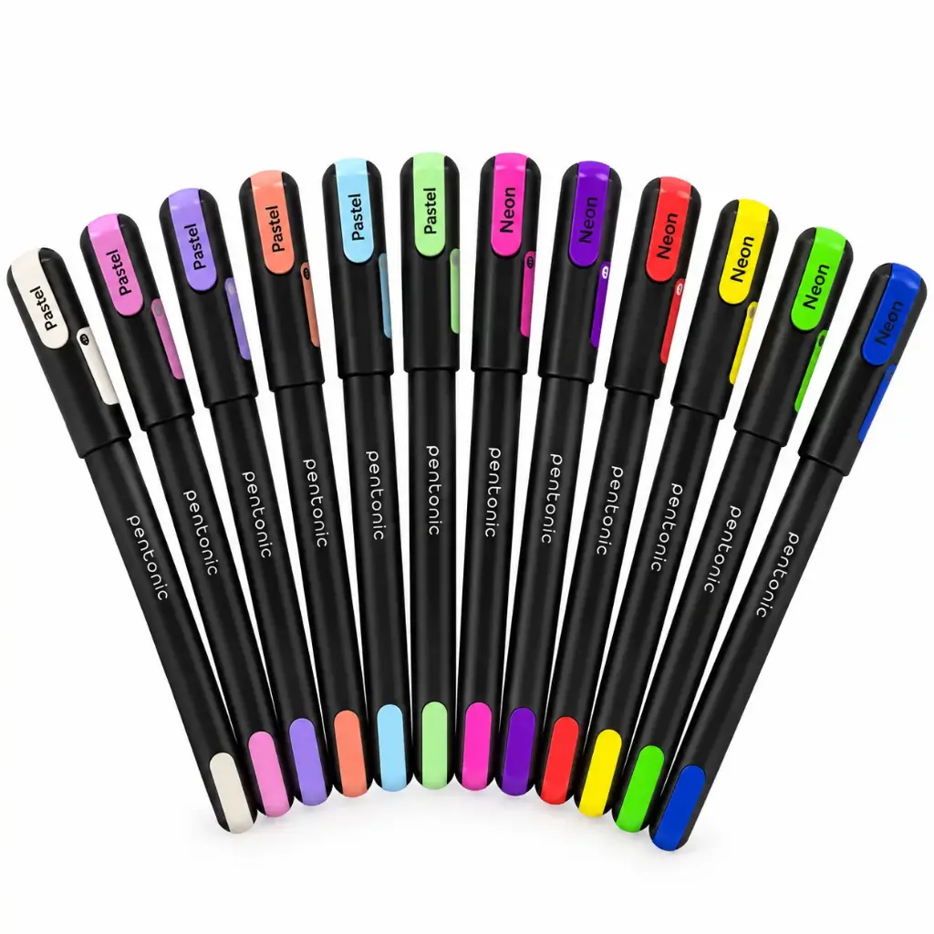 LAPICERA PENTONIC GEL 1.0mm NEON PASTEL X12 E/ CJ ( 856N+856P )
