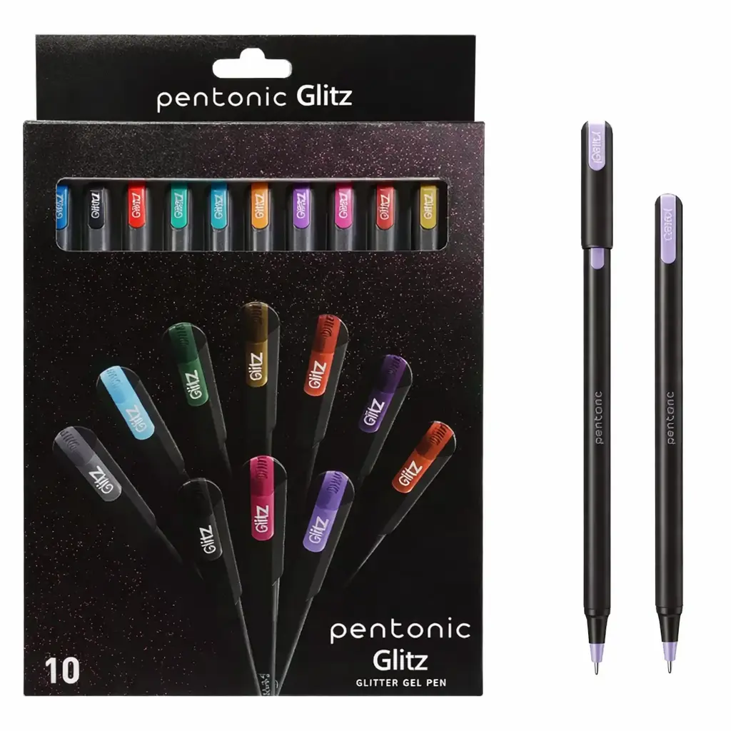 LAPICERA PENTONIC GEL 1.0mm C/ GLITTER x10 E/ CJ ( 7856G )