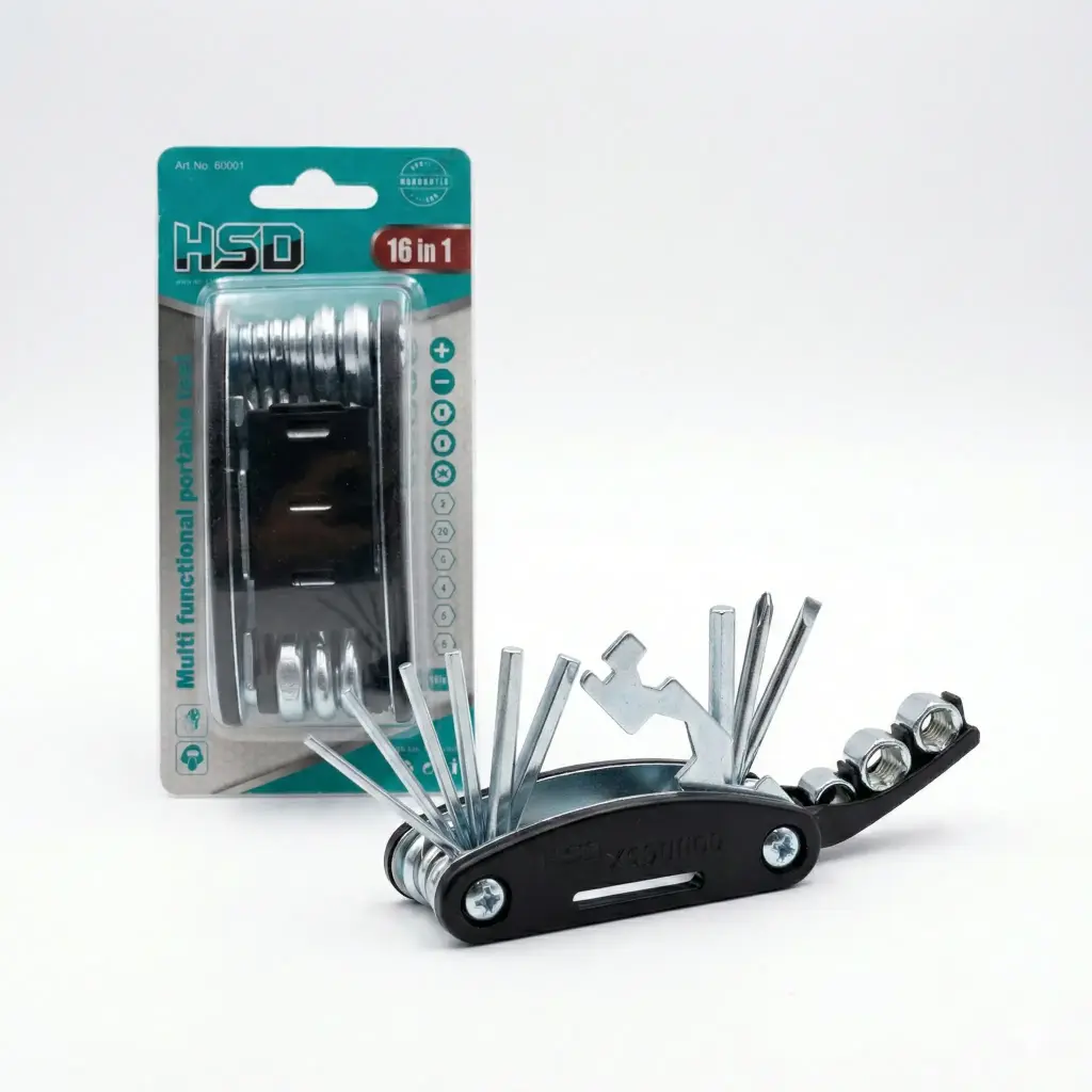 MULTIHERRAMIENTA P/BICI 16 EN 1 TIPO NAVAJA E/ BL ( 60001 / NC6581 )