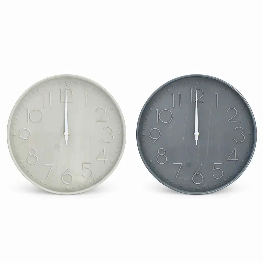 RELOJ DE PARED REDONDO 30CM E/ CJ ( AD460-07 )