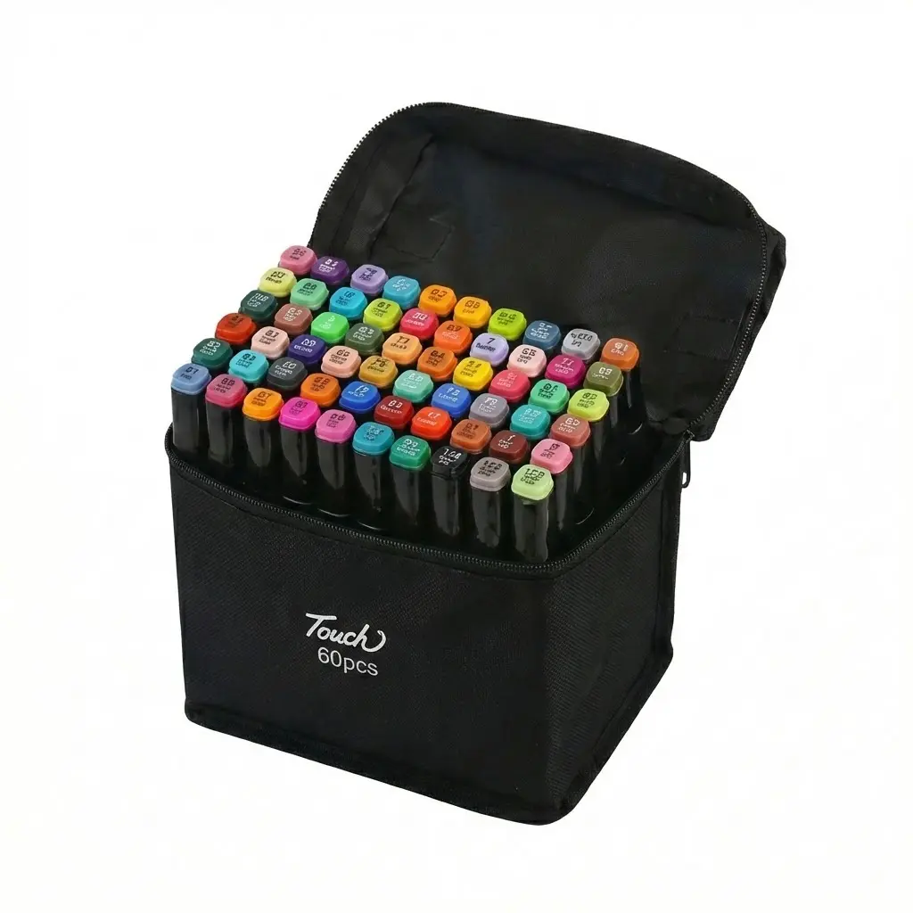 MARCADOR DOBLE PUNTA X60 E/ ESTUCHE ( MKB-60 ) 