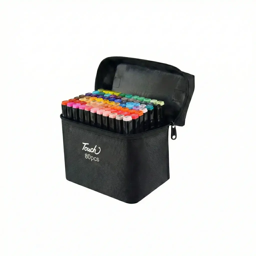 MARCADOR DOBLE PUNTA X80 E/ ESTUCHE ( MKB-80 ) 