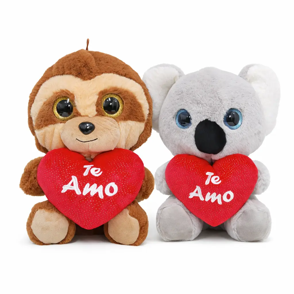 PELUCHE ANIMAL C/ CORAZON TE AMO 40CM ( 4538 )