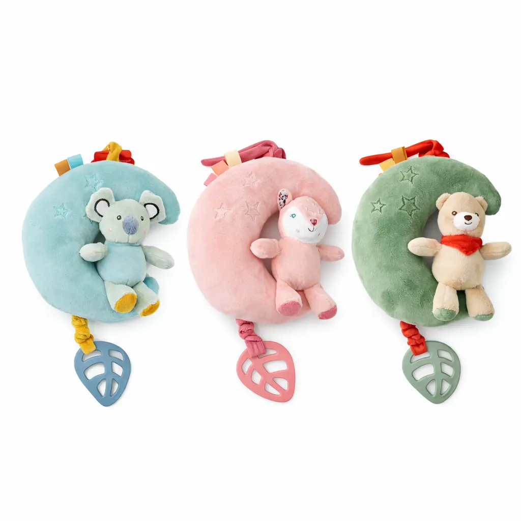 PELUCHE CUNERO MUSICAL LUNA C/ ANIMALITO 21CM E/CT ( 6303 )