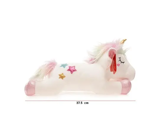 PELUCHE UNICORNIO ACOSTADO 37CM E/CT ( 8267 )