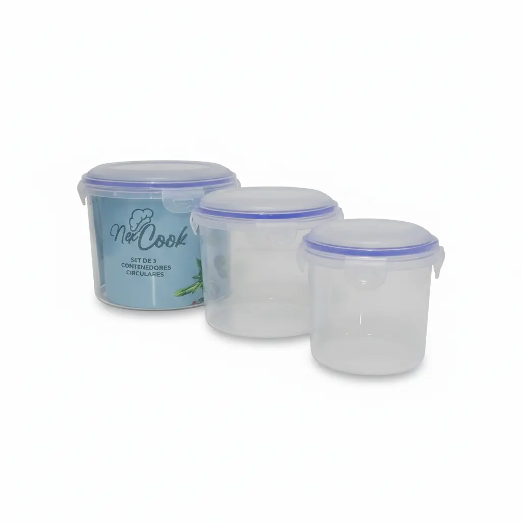 SET HERMETICO CIRCULAR X3 TAPA C/TRABA ( NS230434 )