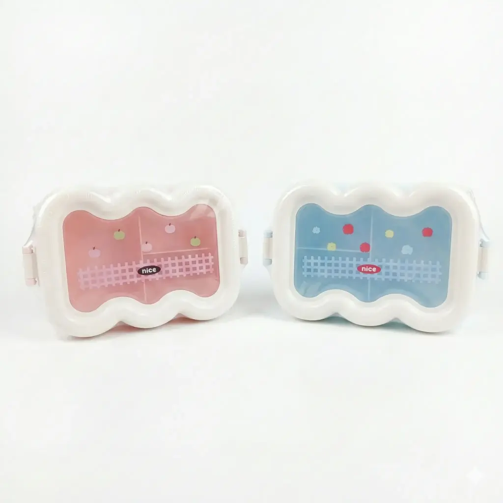 LONCHERA PLASTICA NUBE C/CUBIERTOS 22X16X7CM ( NS319963 )