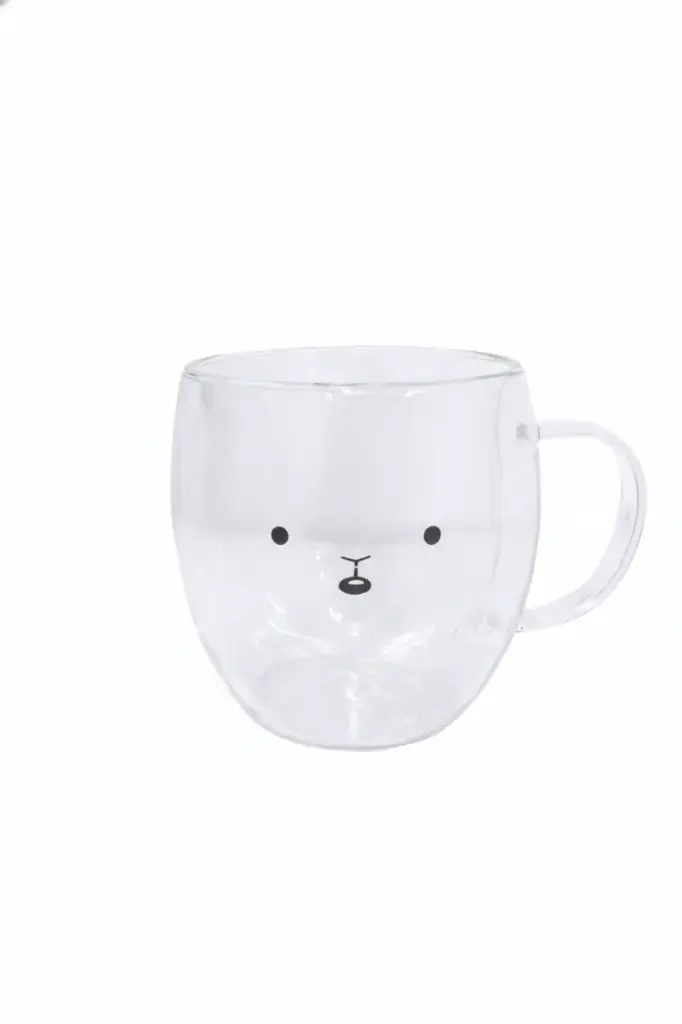 TAZA DOBLE VIDRIO OSITO 10X8.5CM E/ CJ ( DL19944 )