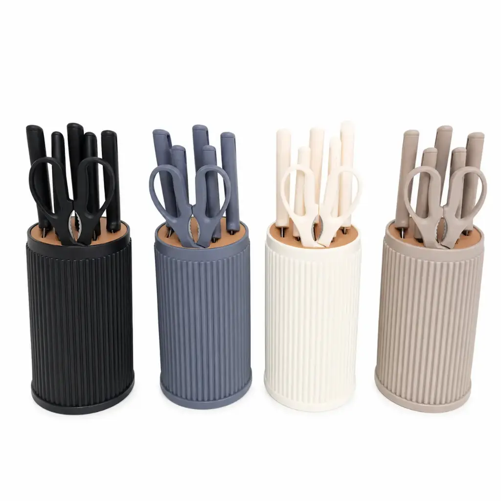 SET DE CUCHILLOS X5 C/ TIJERA E/ CJ ( CN20053 )