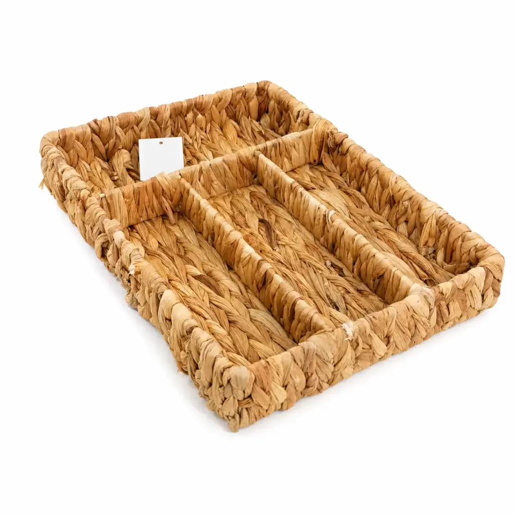 CUBIERTERO MIMBRE P/ CAJON 4 DIVISIONES 35CM ( CN20666 )
