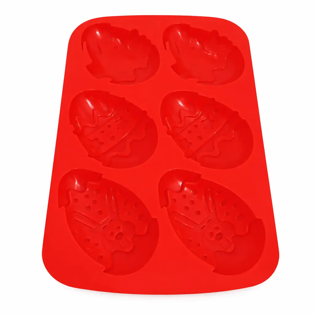 MOLDE SILICONA HUEVO DE PASCUA 26X17CM X6 ( CN20516 )