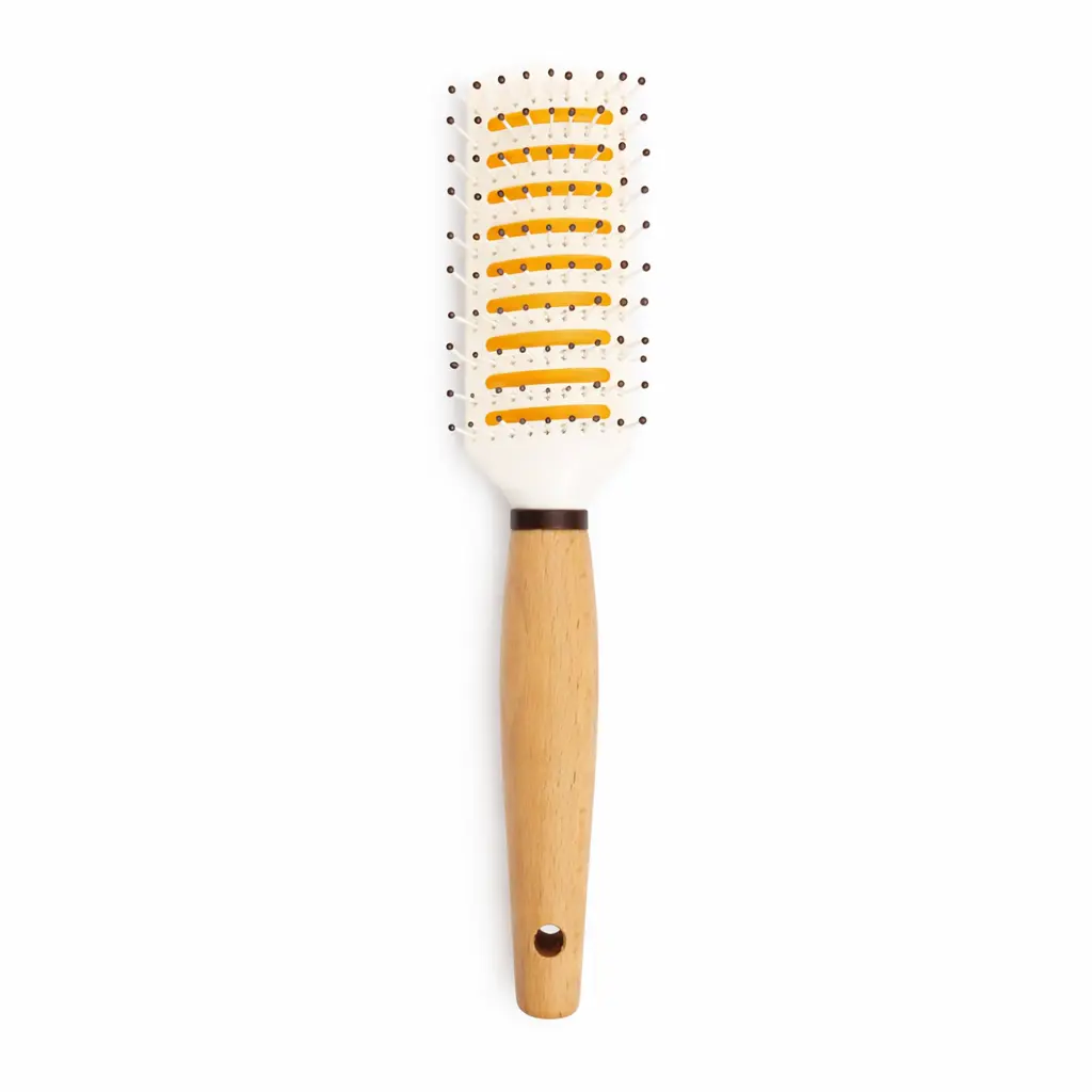 CEPILLO P/ CABELLO ARAÑA HUECO MADERA 22 X 4CM E/ BO ( DL16747 )